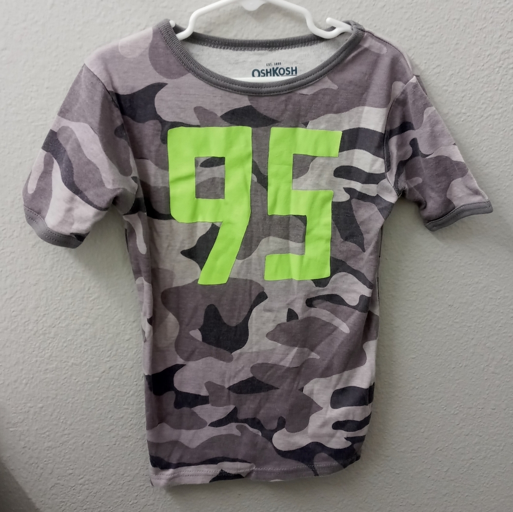 OshKosh B'gosh Kids Camouflage T-Shirt - Gray and Green